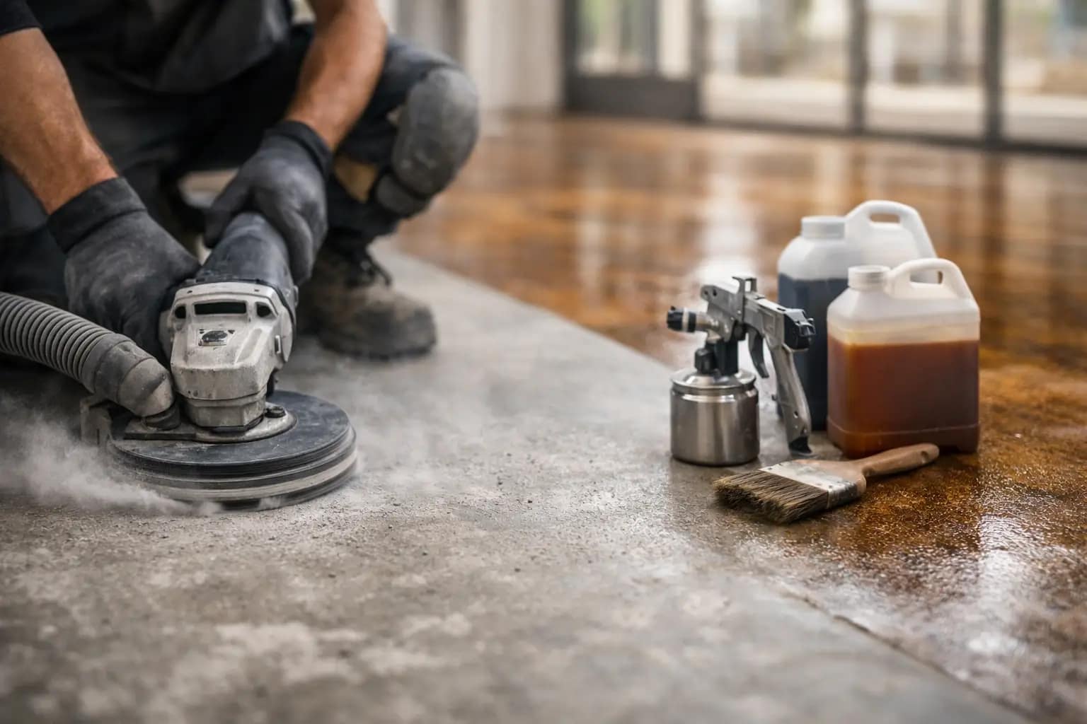 Do You Have to Grind Concrete Before Staining?